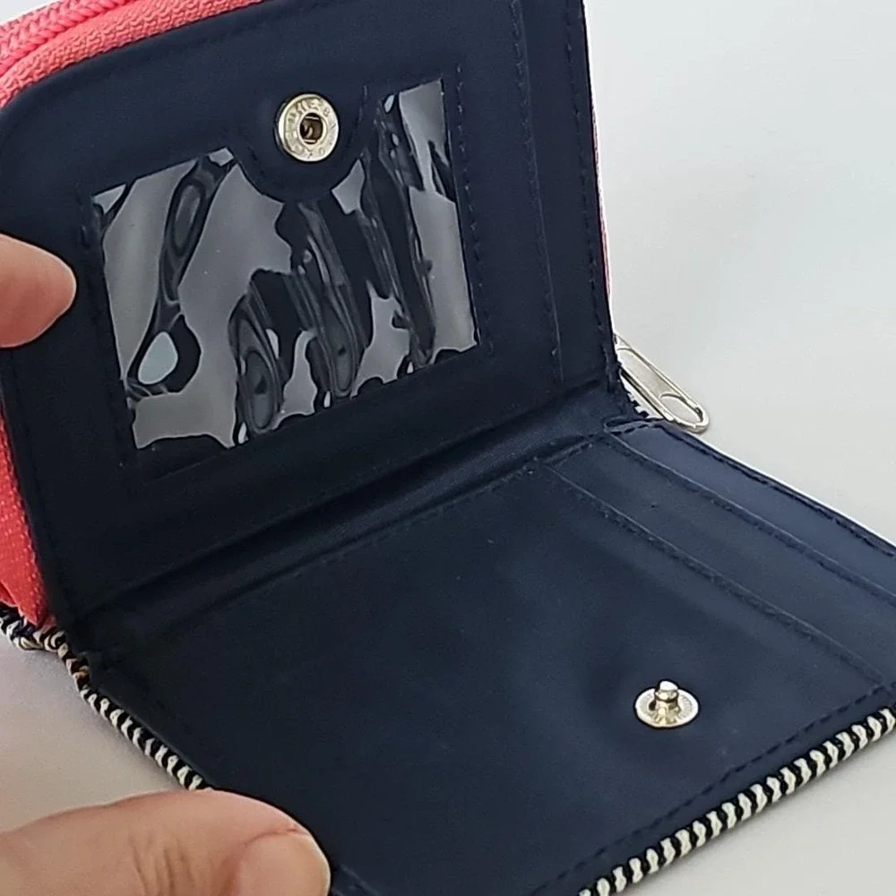 Y2K Sanrio Hello Kitty Denim Wallet Plush 3D Cat Kitten Pink Zipper Bow 1719